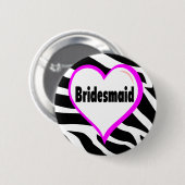 新婦付添人(シマウマは縞で飾ります) 缶バッジ (正面&裏面)