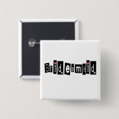 新婦付添人(スクエアBlk) 缶バッジ (正面&裏面)