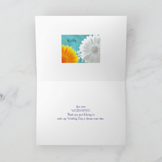 新婦付添人、等ありがとう サンキューカード (内部)