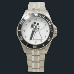 新婦国際的のシンボル 腕時計<br><div class="desc">新郎新婦の国際的かわいい「シンボル」は、幸せなカップルの踊りの可愛いラインスケッチを持っているか、おそらく抱擁の。私たちはこのデザインをピンクと黒の両方で提供する。非ア遊プラブルアイテムの背景色を変更したり、希望する文字を追加もしする。</div>