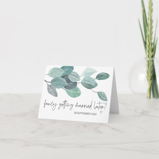 新婦婚式の日から新郎と結婚 カード (正面)