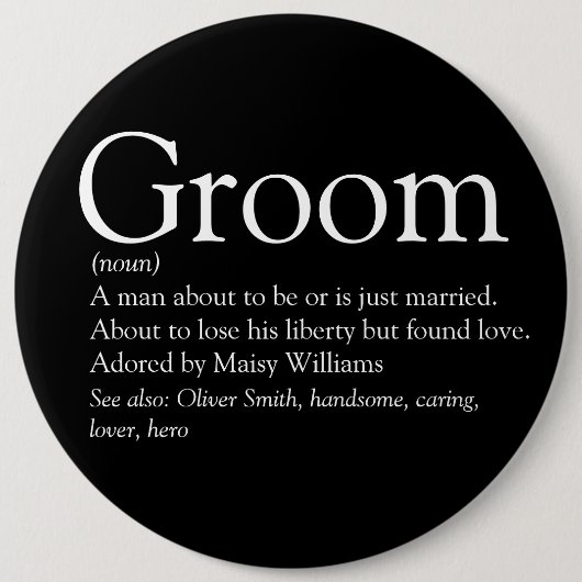 新婦定義, 結婚前最後の独身パーティー, 結婚式 缶バッジ (正面)