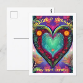 新婦新郎に祝福を！ ポストカード