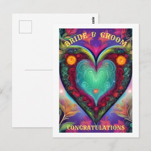 新婦新郎に祝福を！ ポストカード (正面/裏面)