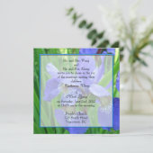 新婦新郎の両親からの招待状、青いアヤメ 招待状 (スタンド正面)