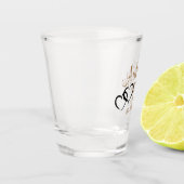 新婦新郎の名前が入った結婚式のショットグラス ショットグラス (左)