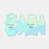 新婦新郎の名前のイニシャルと日付 フェイバーボックス (折り畳みなし)