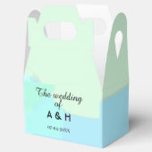 新婦新郎の名前のイニシャルと日付 フェイバーボックス (オープン)