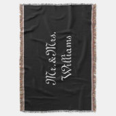 新婦新郎の姓をカスタマイズ,  Mr. & Mrs. スローブランケット (正面縦)