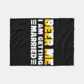 新婦新郎の面白い独身パーティー フリースブランケット (正面(横))