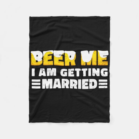 新婦新郎の面白い独身パーティー フリースブランケット (正面)