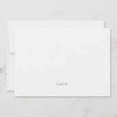 新婦新郎の靴 招待状 (裏面)