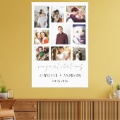 新婦新郎への素敵なプレゼントに最適な9枚の写真 キャンバスプリント (インサイチュ (リビング))