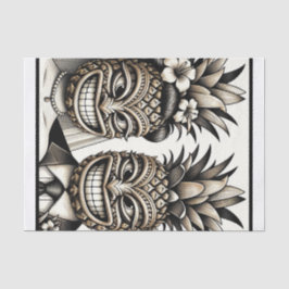 新婦新郎アロハパイナップルチキヘッドウェディング 薄葉紙