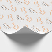 新婦新郎名前の日付桃の結婚式 ラッピングペーパー (角)