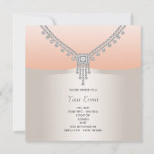 新婦新郎 ブラックタイ パーティー 招待状 (裏面)