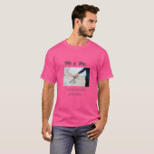 新婦新郎 姓 結婚式の日付 年 結婚記念品 御礼 Tシャツ (正面フル)