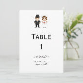 新婦新郎 - 披露宴テーブル番号 招待状 (スタンド正面)