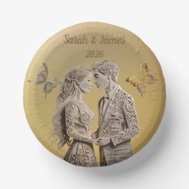 新婦新郎 結婚祝い ペーパーボウル