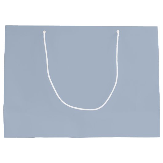 新婦族のダスティブルーのカスタム結婚式 ラージペーパーバッグ (裏面)