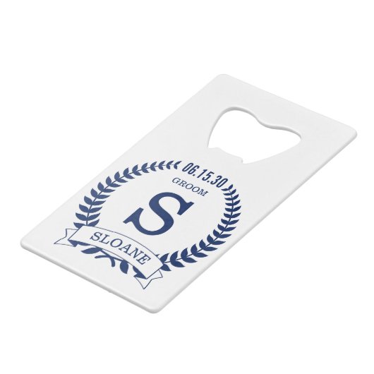 新婦用イニシャル クレジットカード栓抜き (裏面アングル)