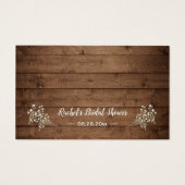 新婦素朴カードのための赤ちゃんの息のレシピ (裏面)