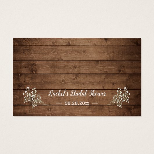 新婦素朴カードのための赤ちゃんの息のレシピ (裏面)