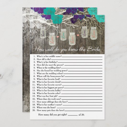 新婦素朴ゲームをどれだけ知っているか (正面/裏面)