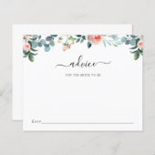 新婦結婚のためのティーシャワーアドバイス (正面/裏面)