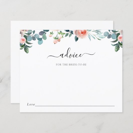 新婦結婚のためのティーシャワーアドバイス (正面/裏面)