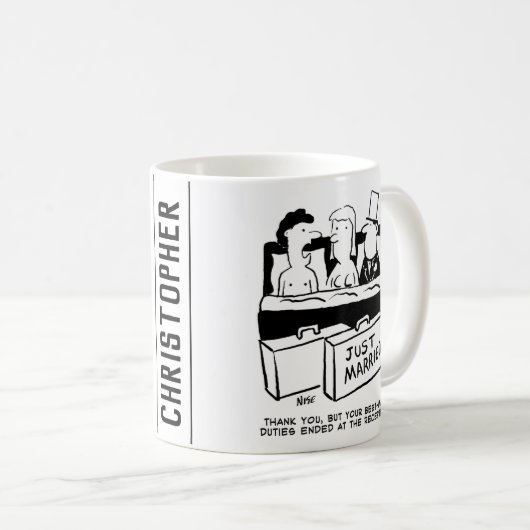 新婦結婚のためのハネムーンの夜 コーヒーマグカップ (正面右)