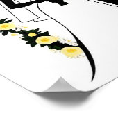 新婦結婚のシルエット ポスター (角)