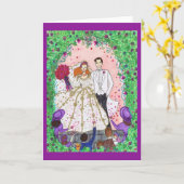 新婦結婚付きの挨拶カード カード (黄色い花)