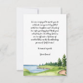 新婦結婚付きゴルフ サンキューカード (裏面)