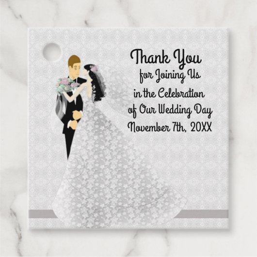 新婦結婚付きメッセージカード フェイバータグ (正面)