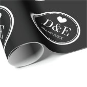 新婦結婚向けモノグラムの包装紙 ラッピングペーパー (ロールコーナー)