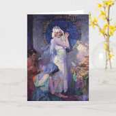 新婦絵画のお祝い カード (黄色い花)