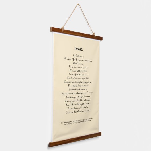 「新婦」の家またはギフトデコールと題したウォールアート 吊り下げ型タペストリー (傾斜あり)