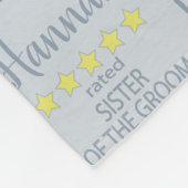 新婦 & ウェディングパーティー 5つ星 新郎の姉妹 フリースブランケット (角)