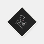 新婦 |名パーソナライズされた前 スタンダードカクテルナプキン (角)