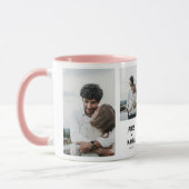 新婦 新郎の記念品 結婚式のゲスト 4枚の写真 マグカップ (左)