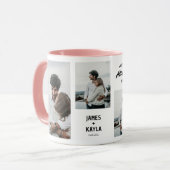 新婦 新郎の記念品 結婚式のゲスト 4枚の写真 マグカップ (正面左)