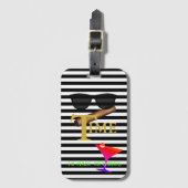 新婦 & 新郎 マルティーニ シガー ボン ヴォワイヤージュ トラベル ラゲッジタグ (正面縦)