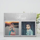 新婦 新郎 年齢 エレガント 上品 シルバー テーブル ナンバー 招待状 (スタンド正面)