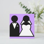 新婦 & 新郎 案内状 (スタンド正面)