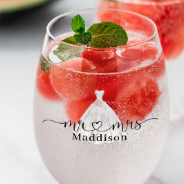 新婦❤️新郎 結婚式 ドレス ピンク ブーケ ステムなしワイングラス