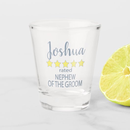 新婦・結婚式の仲人 ５つ星 新郎の甥 ショットグラス (正面)