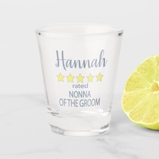 新婦・結婚式の仲人 5つ星 新郎の祖母 ショットグラス (正面)