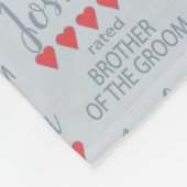 新婦・結婚式の関係者 5 ハート 新郎の弟 フリースブランケット (角)