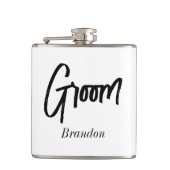 新婦 黒 白 ウェディング フラスク (正面)